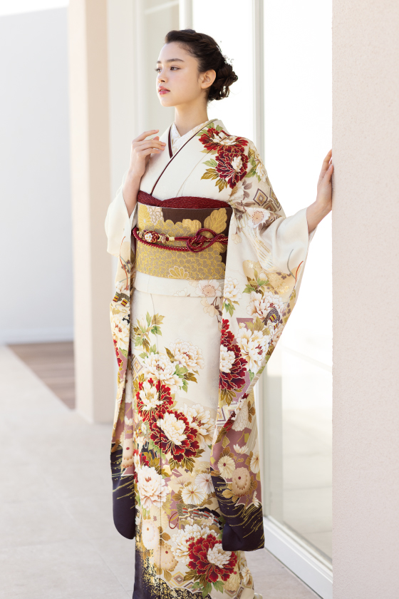 【振袖】白色 品番：AI-05