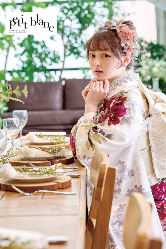 【ブランド振袖】Petitblanc 白色 品番:K-3670