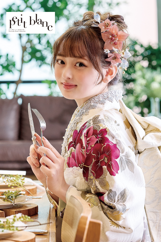 【ブランド振袖】Petitblanc 白色 品番:K-3670