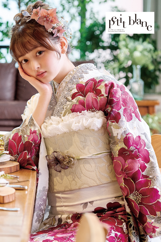 【ブランド振袖】Petitblanc 白色 品番:K-3670